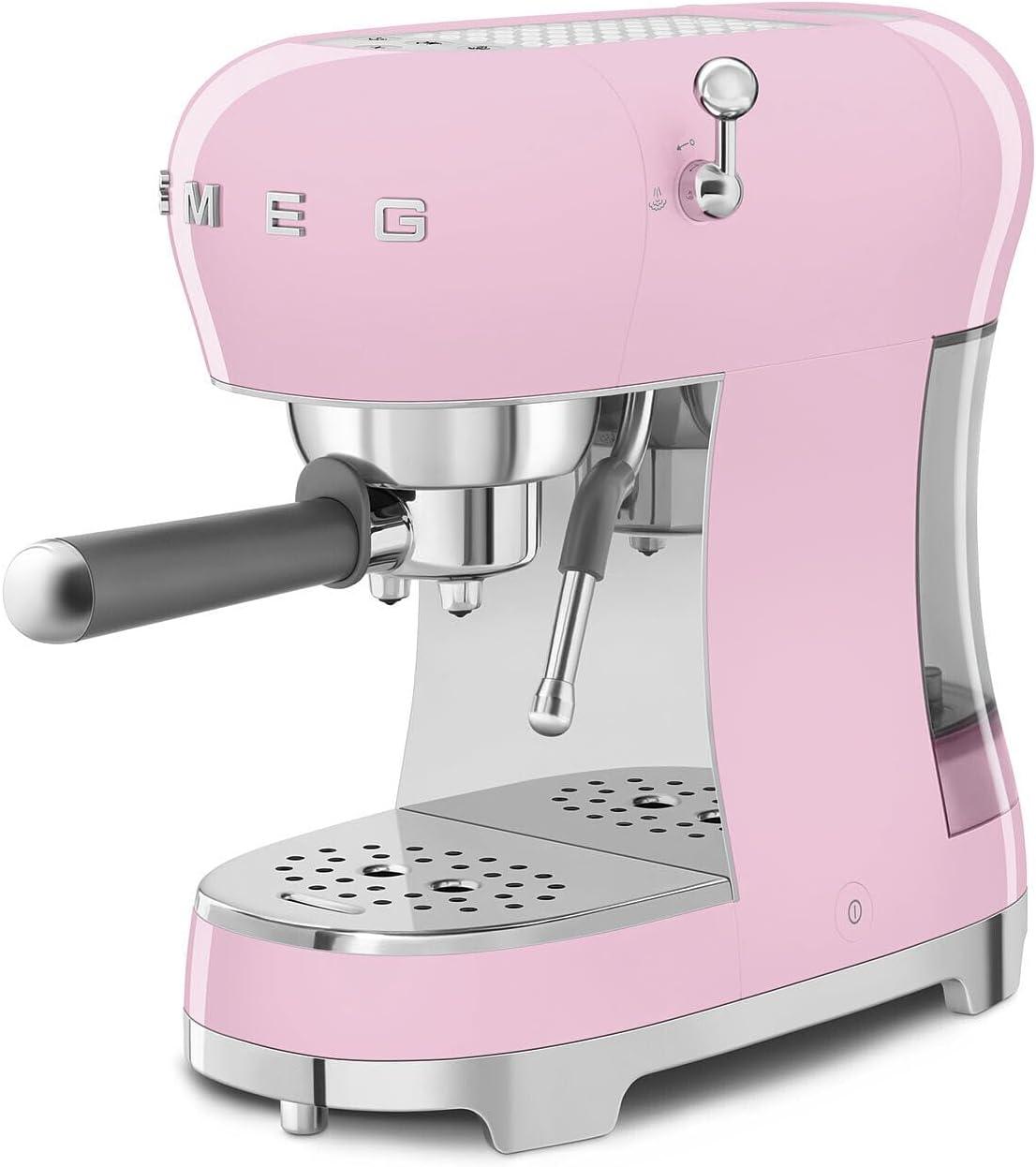 image:imageSmeg Manual Espresso and Tamper Set CreamPink