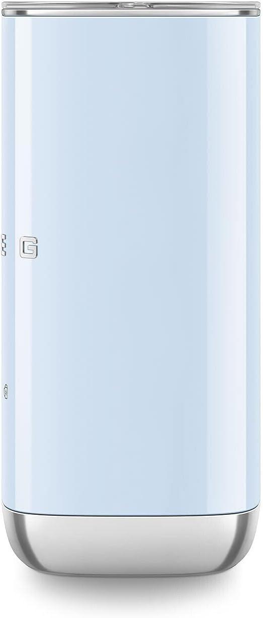 image:imageSMEG MFF02 Retro Style Mini Electric Milk Frother Automatic Hot and Cold Foam Maker for Cappuccino Latte amp Specialty Coffee 500W OneButton Operation Compact Design Coffee AccessoryBlackPastel Blue