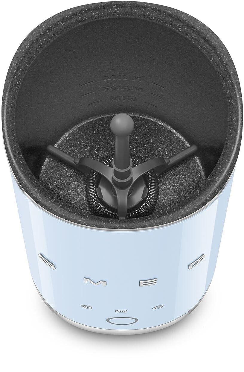 image:imageSMEG MFF02 Retro Style Mini Electric Milk Frother Automatic Hot and Cold Foam Maker for Cappuccino Latte amp Specialty Coffee 500W OneButton Operation Compact Design Coffee AccessoryPastel BluePastel Blue