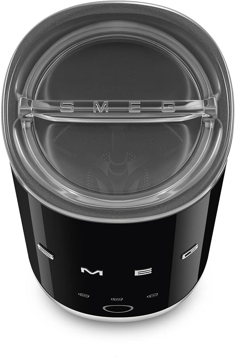 image:imageSMEG MFF02 Retro Style Mini Electric Milk Frother Automatic Hot and Cold Foam Maker for Cappuccino Latte amp Specialty Coffee 500W OneButton Operation Compact Design Coffee AccessoryPastel BlueBlack