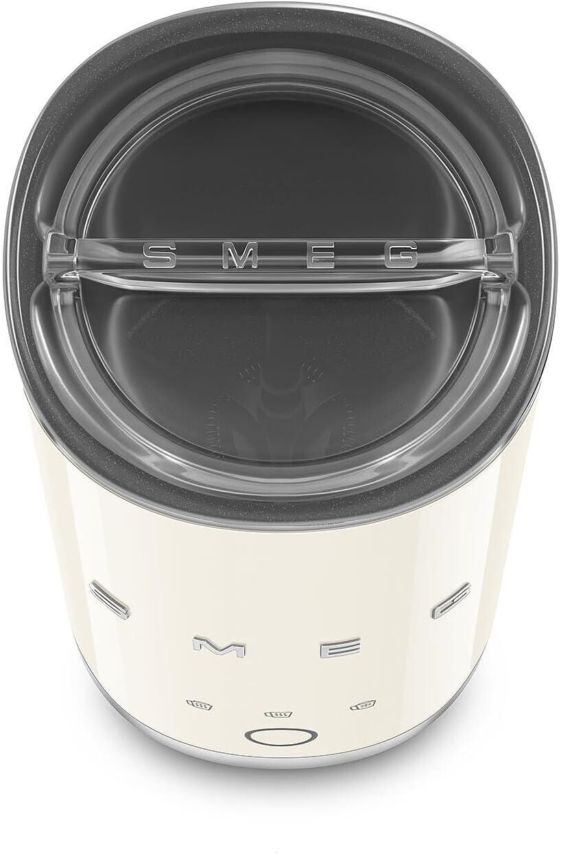 image:imageSMEG MFF02 Retro Style Mini Electric Milk Frother Automatic Hot and Cold Foam Maker for Cappuccino Latte amp Specialty Coffee 500W OneButton Operation Compact Design Coffee AccessoryBlackCream