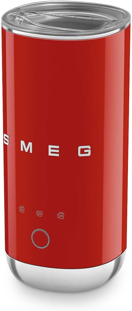 image:imageSMEG MFF02 Retro Style Mini Electric Milk Frother Automatic Hot and Cold Foam Maker for Cappuccino Latte amp Specialty Coffee 500W OneButton Operation Compact Design Coffee AccessoryPastel BlueRed