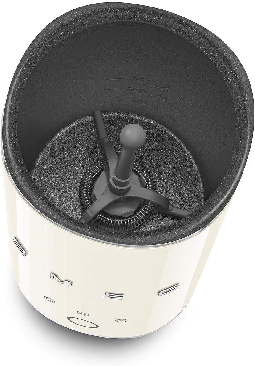 image:imageSMEG MFF02 Retro Style Mini Electric Milk Frother Automatic Hot and Cold Foam Maker for Cappuccino Latte amp Specialty Coffee 500W OneButton Operation Compact Design Coffee AccessoryPastel BlueCream