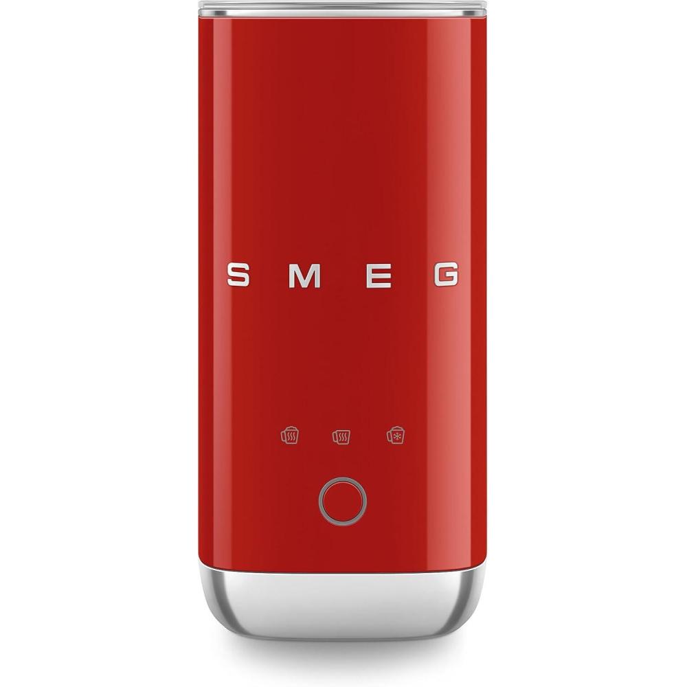 image:imageSMEG MFF02 Retro Style Mini Electric Milk Frother Automatic Hot and Cold Foam Maker for Cappuccino Latte amp Specialty Coffee 500W OneButton Operation Compact Design Coffee AccessoryPastel BlueRed