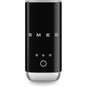SMEG MFF02 Retro Style Mini Electric Milk Frother – Automatic Hot and Cold Foam Maker for Cappuccino, Latte & Specialty Coffee, 500W One-Button Operation, Compact Design Coffee Accessory-Black(Black)