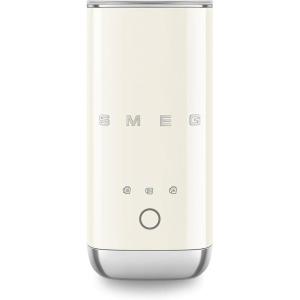 SMEG MFF02 Retro Style Mini Electric Milk Frother – Automatic Hot and Cold Foam Maker for Cappuccino, Latte & Specialty Coffee, 500W One-Button Operation, Compact Design Coffee Accessory-Black(Cream)