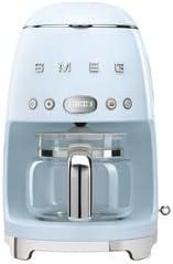 image:imageSmeg 50s Retro Drip Coffee Maker with Extra Glass Carafe Stainless SteelPastel Blue
