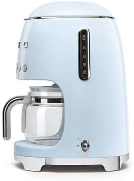 image:imageSmeg 50s Retro Drip Coffee Maker with Extra Glass Carafe Stainless SteelPastel Blue