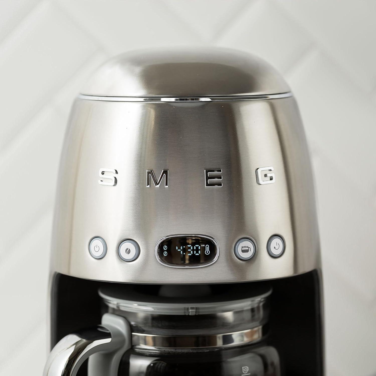 image:imageSmeg 50s Retro Drip Coffee Maker with Extra Glass Carafe Stainless SteelStainless Steel
