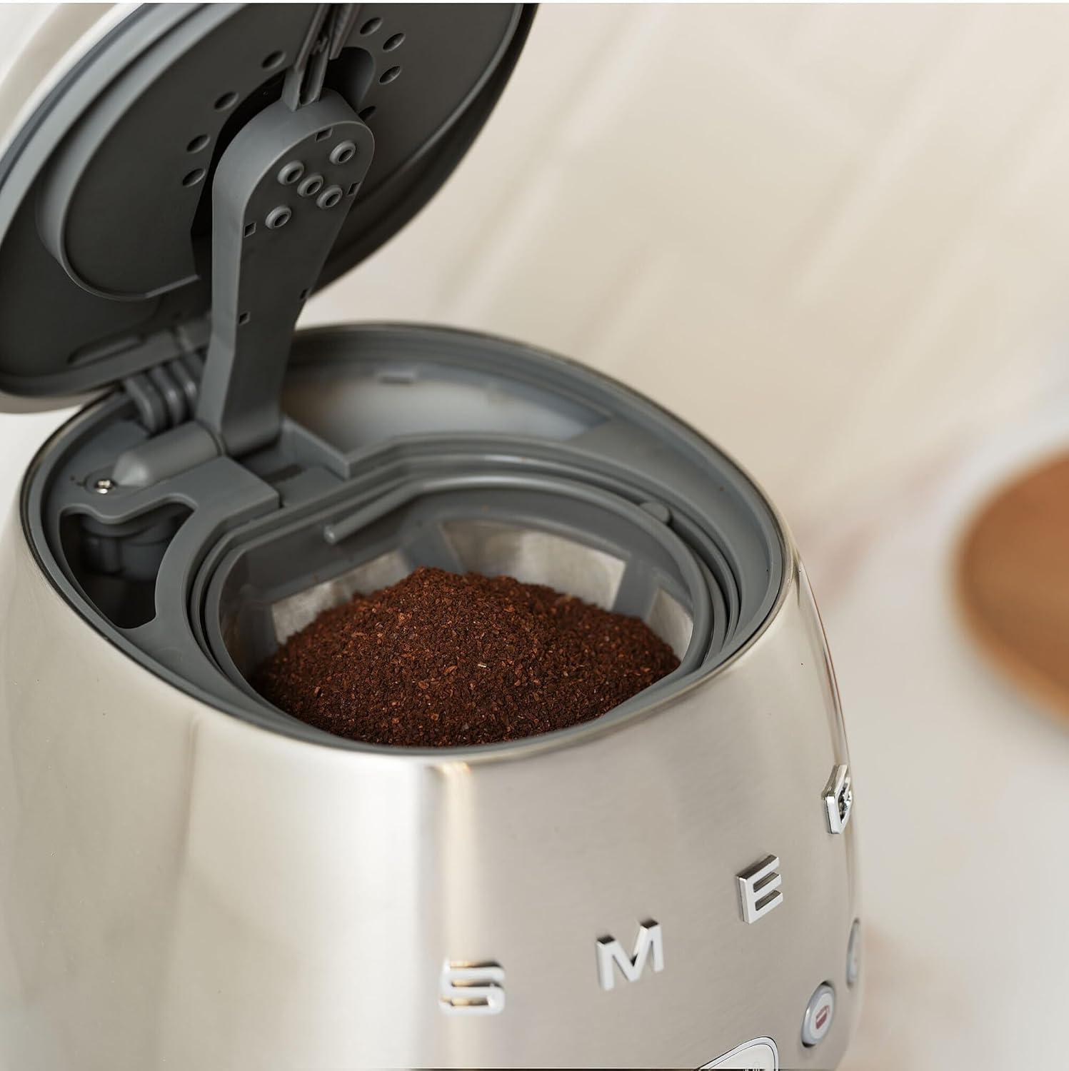 image:imageSmeg 50s Retro Drip Coffee Maker with Extra Glass Carafe Stainless SteelStainless Steel