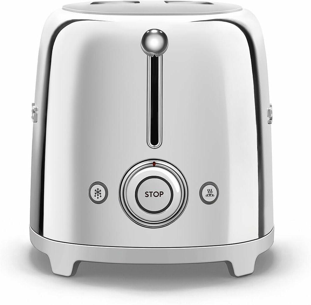 image:imageSmeg DCF02 10Cup Drip Coffee Maker amp TSF01 2Slice Toaster Set Programmable Coffee Machine with Auto Start Retro Style Toaster with Browning Control Breakfast Bundle Navy BlueStainless Steel
