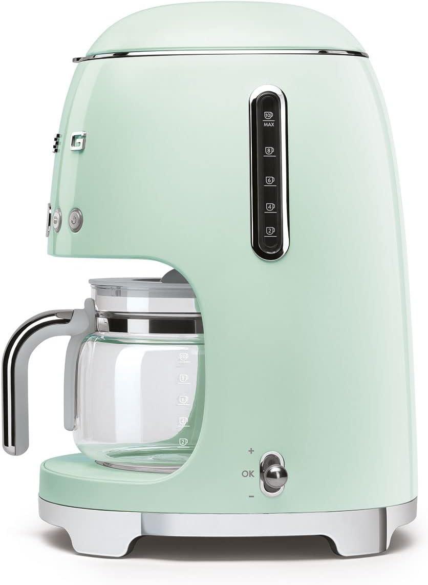 image:imageSmeg DCF02 10Cup Drip Coffee Maker amp TSF01 2Slice Toaster Set Programmable Coffee Machine with Auto Start Retro Style Toaster with Browning Control Breakfast Bundle Navy BluePastel Green