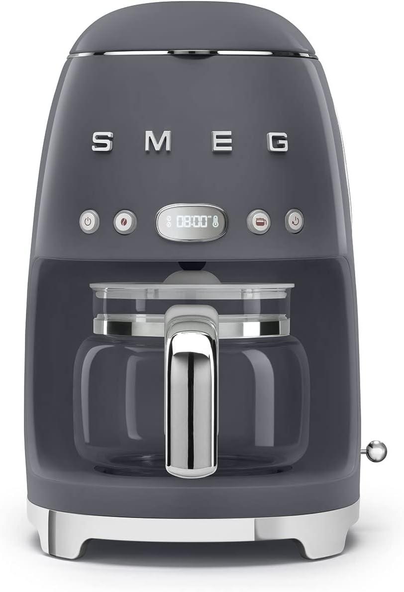 image:imageSmeg DCF02 10Cup Drip Coffee Maker amp TSF01 2Slice Toaster Set Programmable Coffee Machine with Auto Start Retro Style Toaster with Browning Control Breakfast Bundle Navy BlueGray