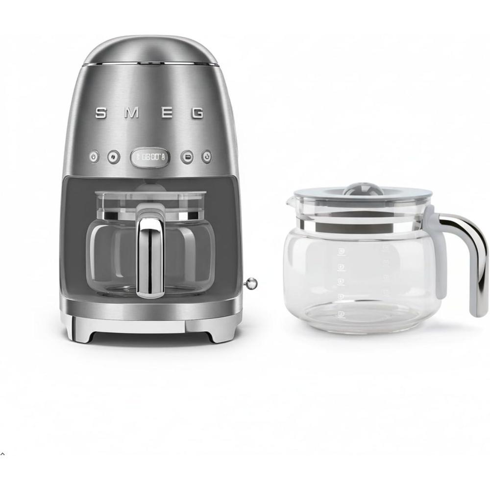 image:imageSmeg 50s Retro Drip Coffee Maker with Extra Glass Carafe Stainless SteelStainless Steel