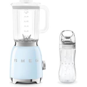 SMEG BLF03 Blender with BGF03 Bottle to Go Bundle – 50s Retro Countertop Blender, Personal Smoothie Bottle, 4 Speeds, Ice Crush, Auto Clean, 48oz Tritan Pitcher (Pastel Green)